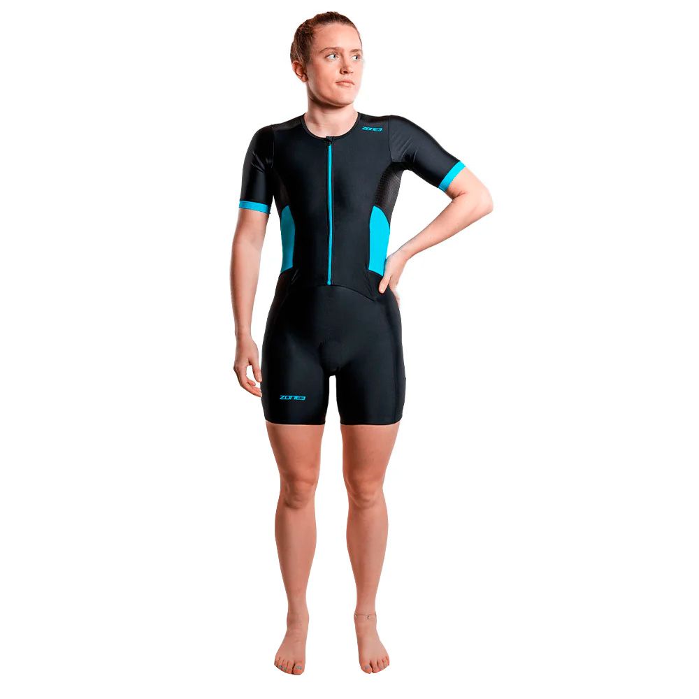 ZONE3 Activate Short Sleeve Full Zip Trisuit - Kvinder